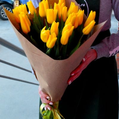 тюльпаны 27 в крафте