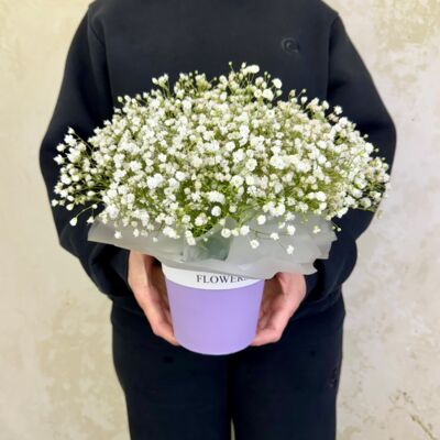 Композиция из белой гипсофилы 5