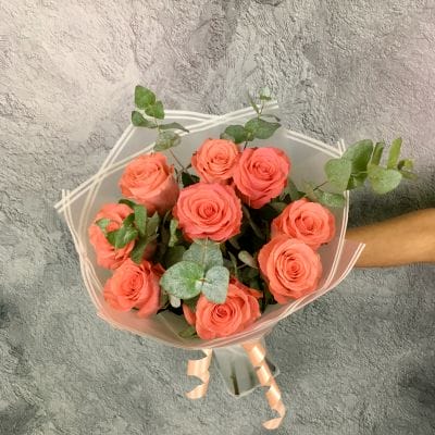 Букет из розовых роз Амстердам